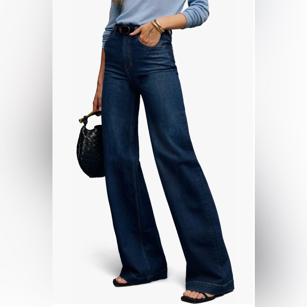 Reformation Bex Super Stretch High Rise Wide Leg Jeans